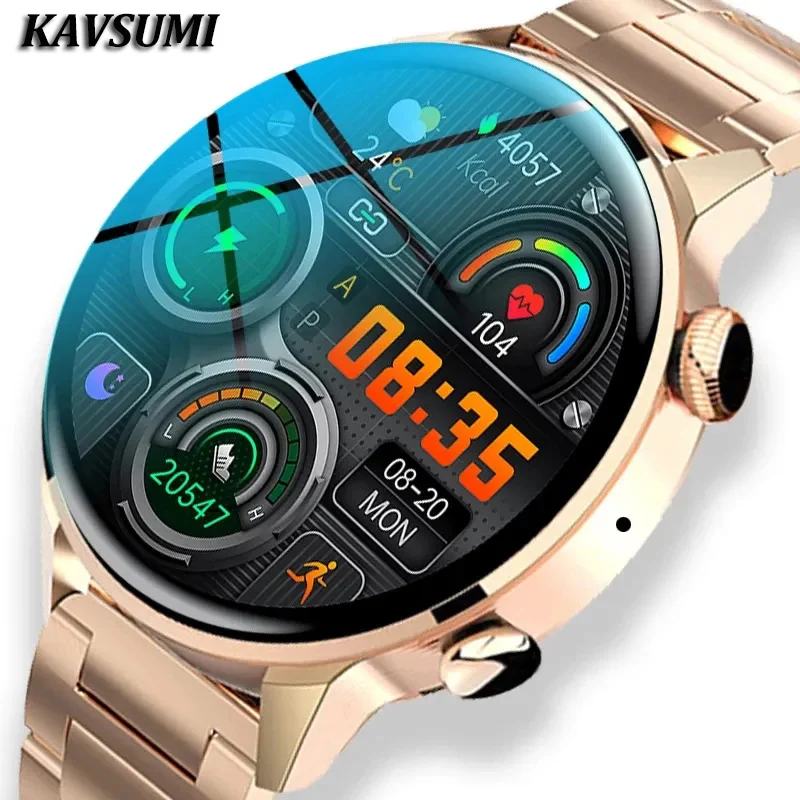 2023 여성용 NFC 스마트워치, AMOLED 390*390 HD 스크린, 올웨이즈 온 디스플레이, 블루투스 통화 스마트워치