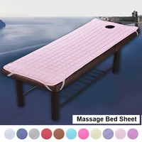 Soft Polyester Massage Table Bed Sheet Elastic SPA Treatment Cover   Relaxation Beauty Salon Mattress With Face Hole Salon Couch 1