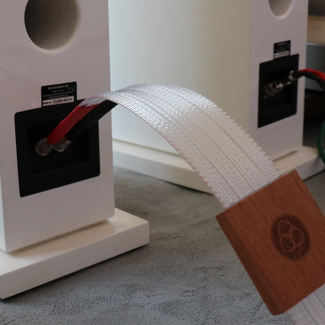 ペア HiFi オーディオ スピーカー ケーブル OFC 銀メッキ