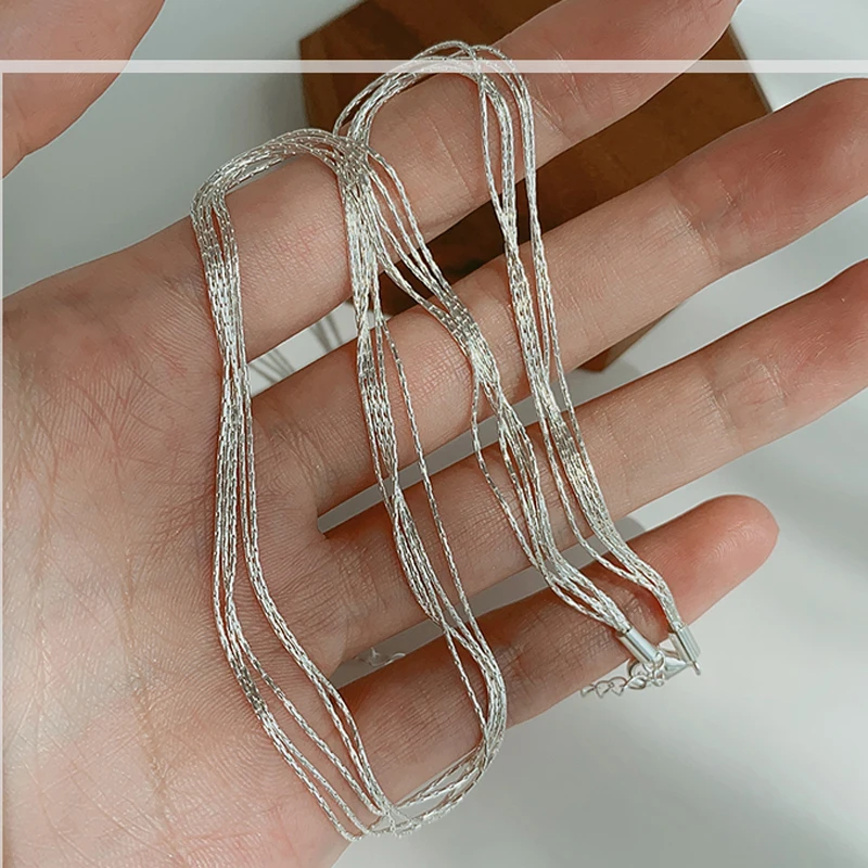 Bulk Buy Silver Chains Silver Necklace Chains Bulk 100Pcs,