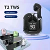 Écouteurs Sans Fil Bluetooth 5.3 TWS – Boîtier Transparent, Réduction de Bruit ENC & Affichage LED – Modèle T2 1