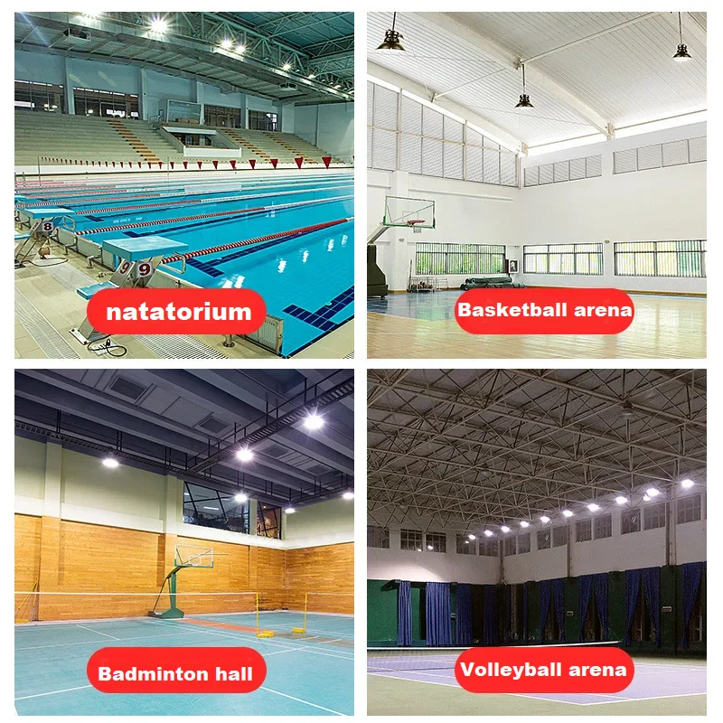 led ceiling light 100W anti-vertigo stadium light 150W chandelier 300W workshop workshop warehouse lighting high bay