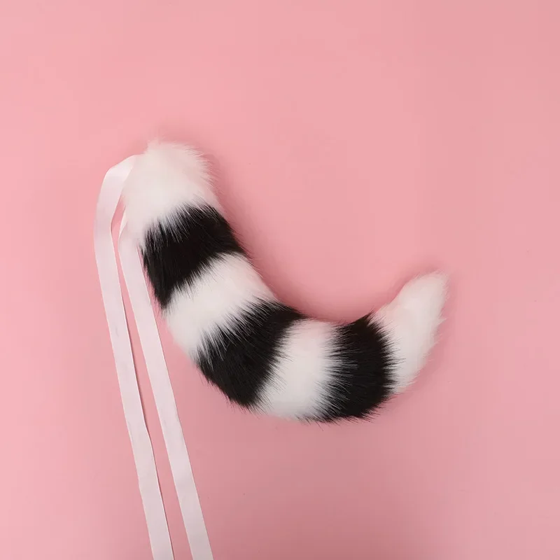 Coda di Gatto a Strisce per Cosplay Anime, Accessori per Giochi di Ruolo, Regalo per Adulti Sopra i 3 Anni - immagine 4