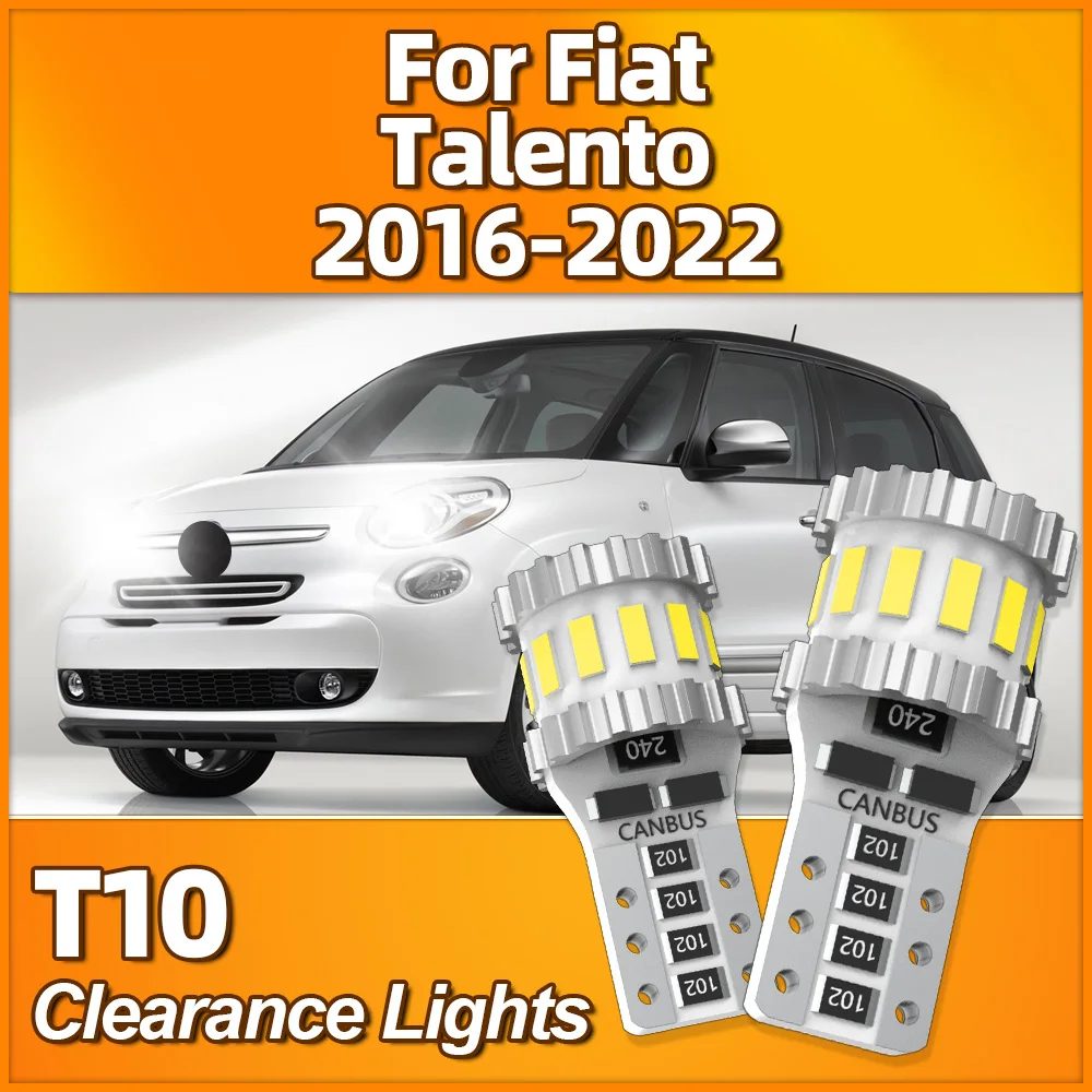 

2Pcs T10 W5W LED Car Lamps 3400LM T10 LED Canbus Clearance Light 12V 6000K For Fiat Talento 2016 2017 2018 2019 2020 2021 2022