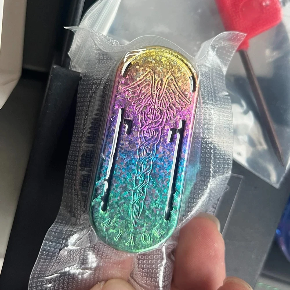 ZDEDC メイス音叉フィジェットスライダーチタン合金プッシュスライダー