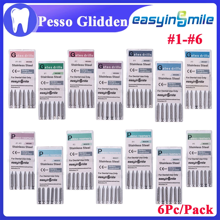 

Dental Endodontic Drill Gates Glidden Peeso Reamers Rotary Paste Carriers 32mm Engine Use Stainless Steel Endo Files