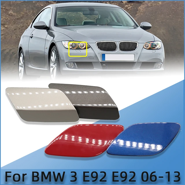 Left& Right Pair For BMW E92 E93 LCI Headlight Washer Jet Spray Nozzle  Cover Cap