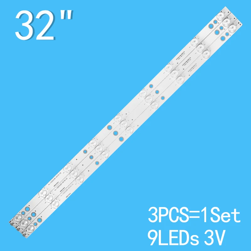 3PCS 609mm FOR Orfey 32LD101 AKAI LEA-32B49P HD32-D2 TV backlight strip RH43-D3202X-06A-JF JL.D32061235-017IS-F LED32HD320 HDLED