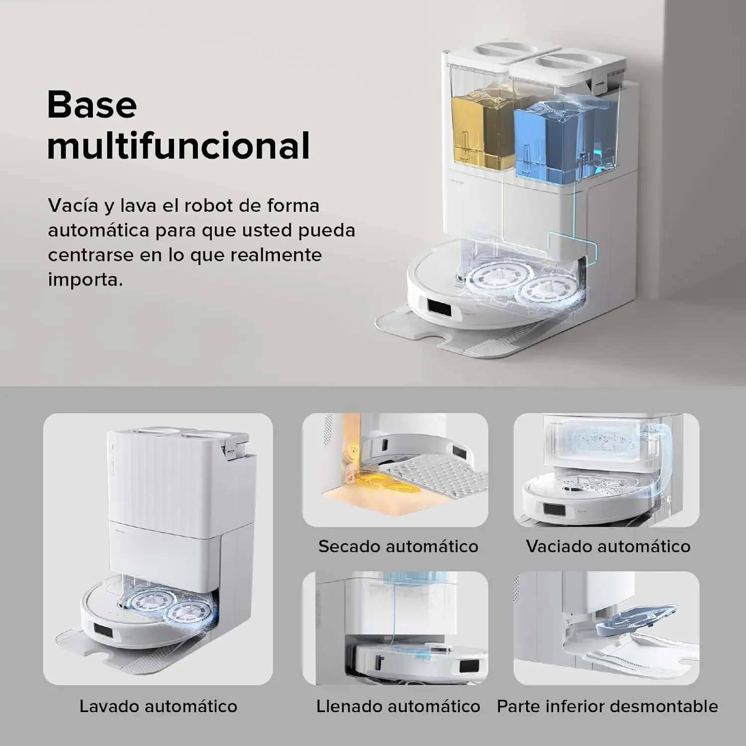 Qrevo S Robot Vacuum and Mop Self-Drying Auto Mop Washing 7000Pa Suction Self-Emptying & Refilling 10mm Mop Lifting 2