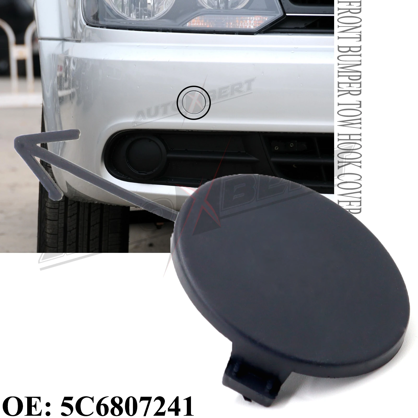 Car Front Tow Hook Eye Cover For Volkswagen Vw Jetta Mk6 20112014 Auto