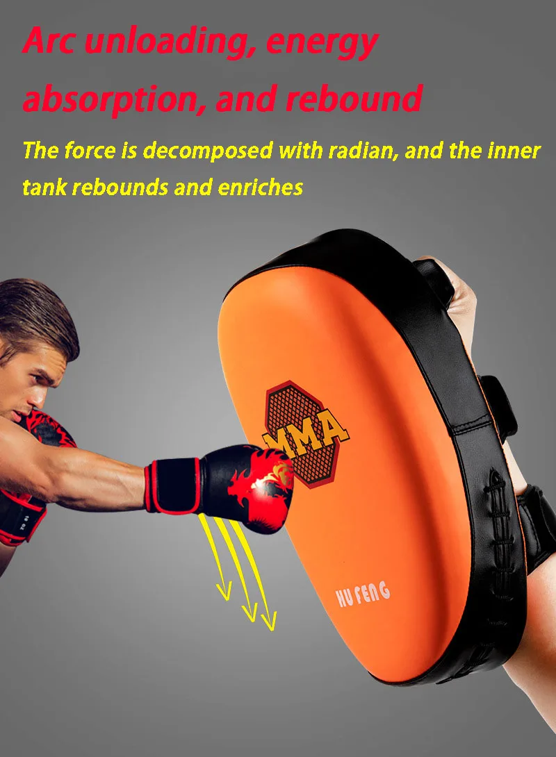 

Утолщенная флуоресцентная Лучистая ручная мишень из искусственной кожи высокой плотности для тайского бокса домашняя мишень для взрослых и детей