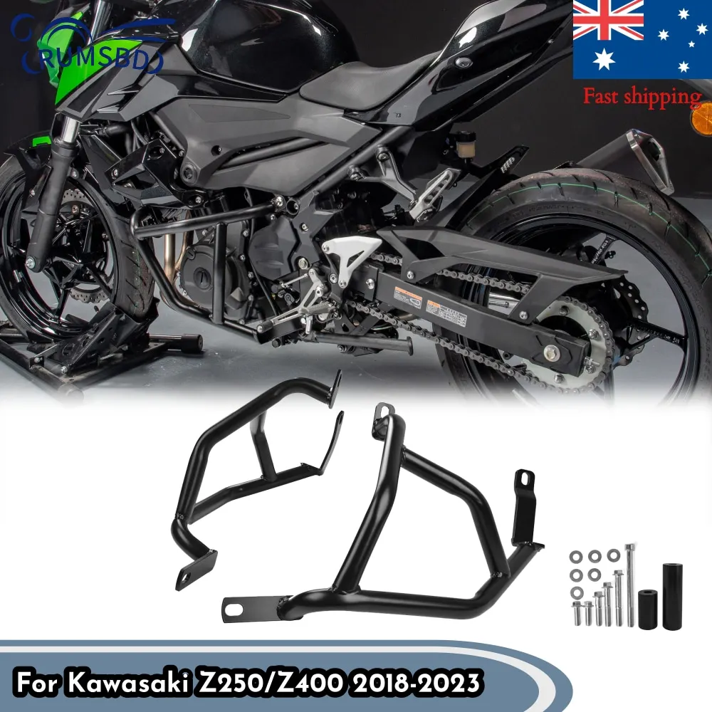 

Защита двигателя мотоцикла для Kawasaki Z400 Z250 2018-2023 2019 2020 стальной противоударный бампер для шоссе, защита от падения