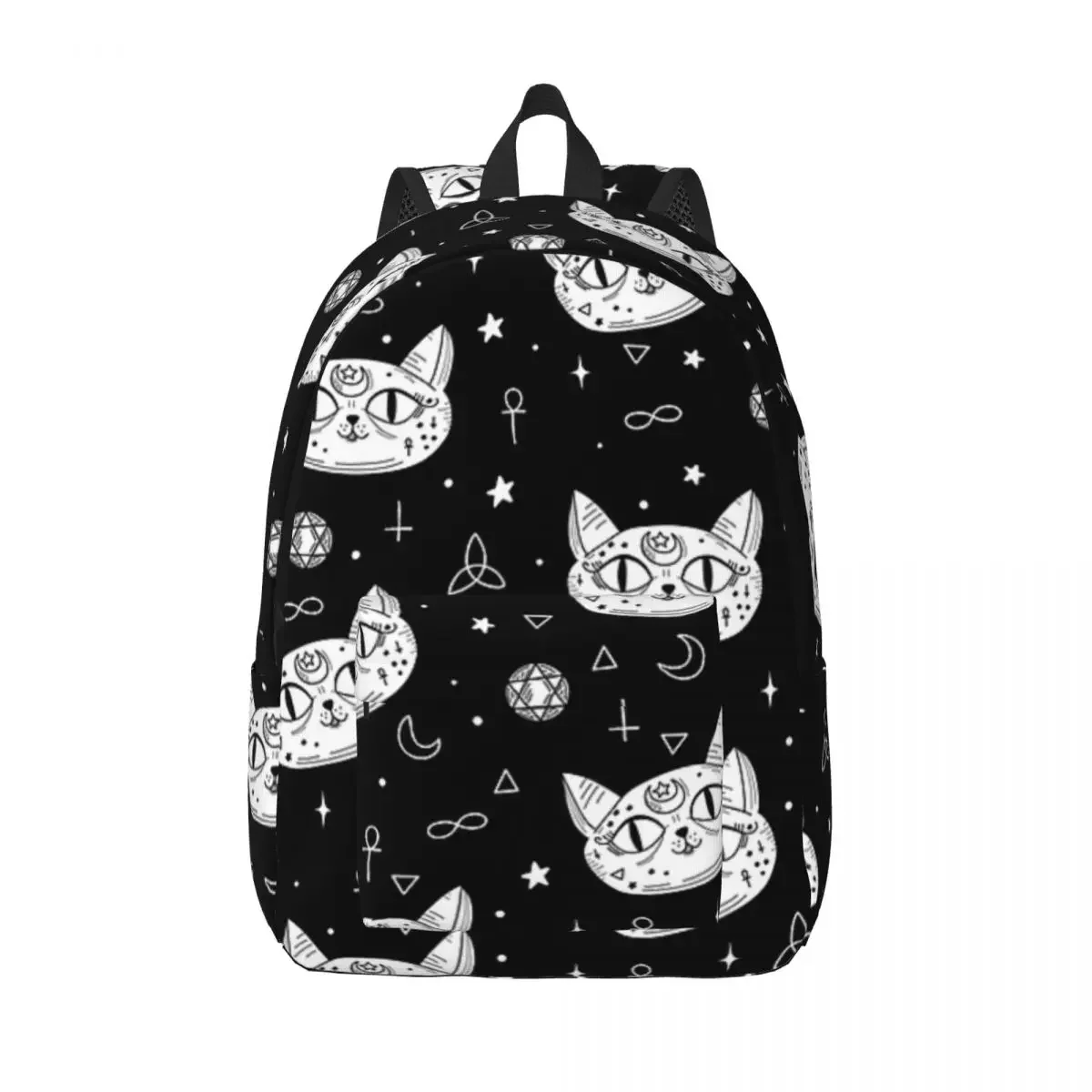 

Gothic Cat Pattern Woman Small Backpacks Boys Girls Bookbag Fashion Shoulder Bag Portability Laptop Rucksack Students School Bag