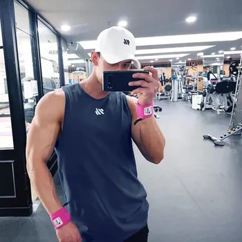 남성용 운동 탱크 탑, 매쉬 패브릭, 속건성 근육 민소매 셔츠, 슬림핏, 보디빌딩, 체육관 티, 싱글렛