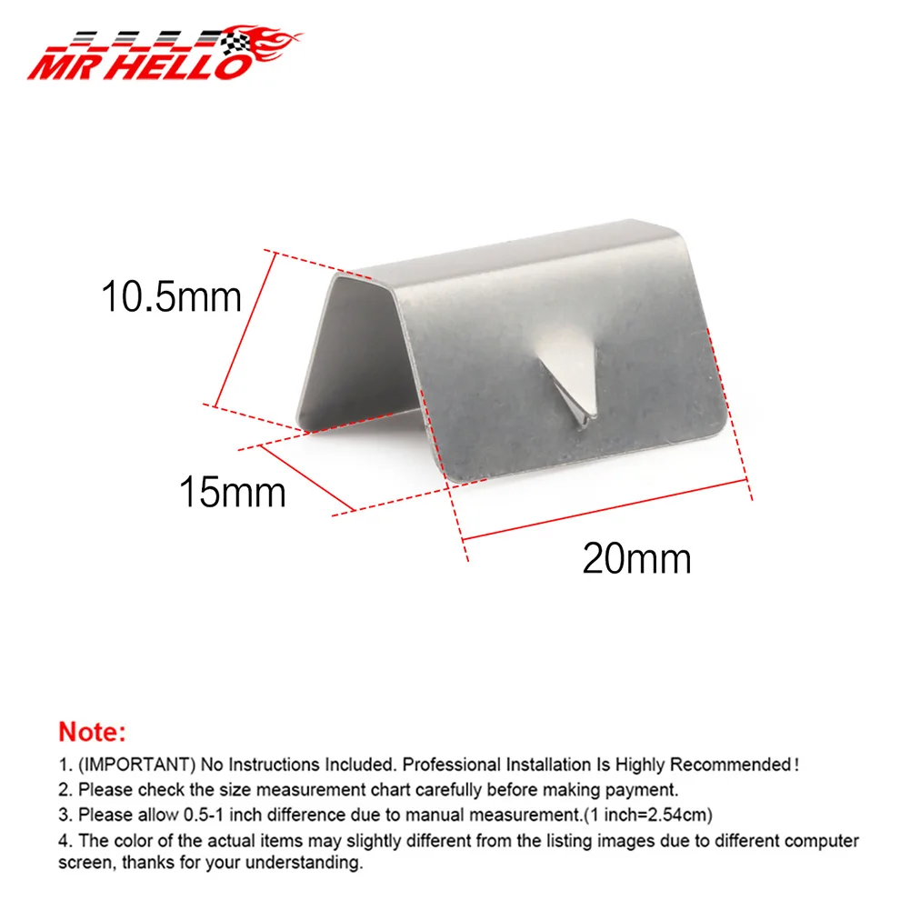 8PCS/12PCS Wind Rain Deflector Channel New Metal Retaining Clips Stainless Steel For BMW Universal Fitting Car Accessories