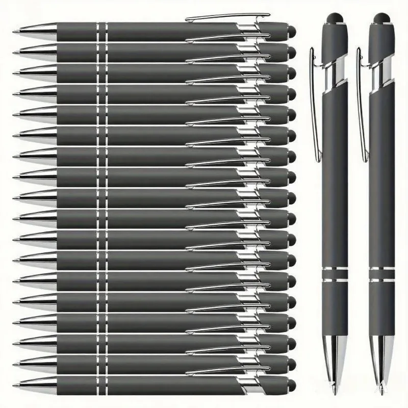 Customizable Personalized Stylus Ballpoint Pen Set - Ideal for Office, School, Journaling, and Art Projects (20-Pack)