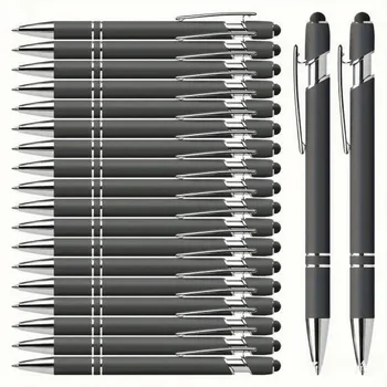20 Penne Personalizzate con Stilo - Set di Penne a Sfera Personalizzabili - Perfette per Ufficio, Scuola, Diari e Progetti Artistici