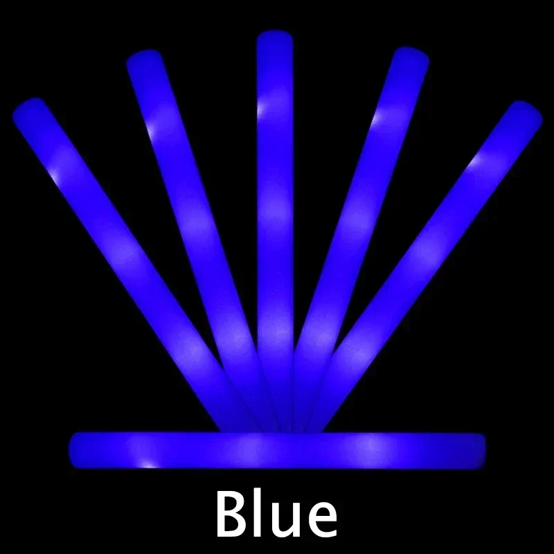 Colorful LED Glow Sticks - RGB Foam Cheer Tubes for Parties  Events