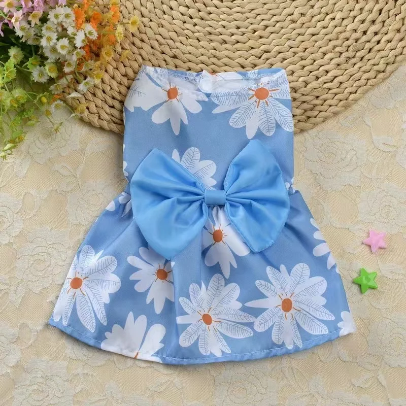 

Pet Supplies Small Dog Flower Princess Dress Kitty Teddy New Pet Clothes Cute Dog Skirt Summer Thin Pet Accessories