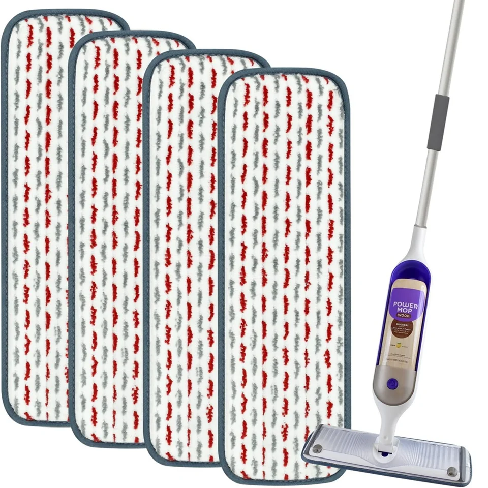 Reusable Mop Pads For Swiffer PowerMop - 6 Pack Washable Microfiber Refill Pads