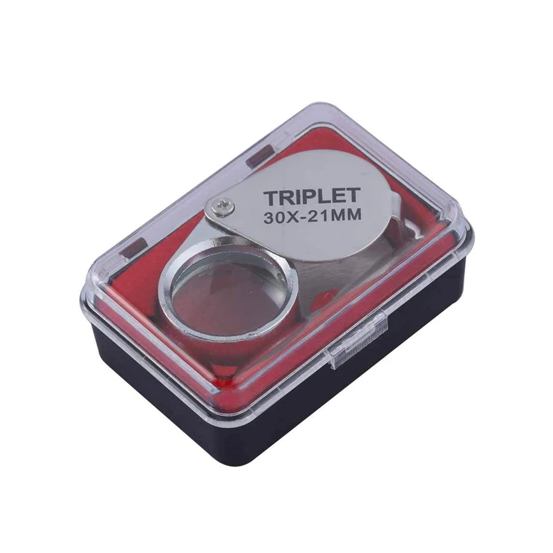 Magnifying Glass 10X-30X Metal Jewelers Eye Tool Jewelry Diamond