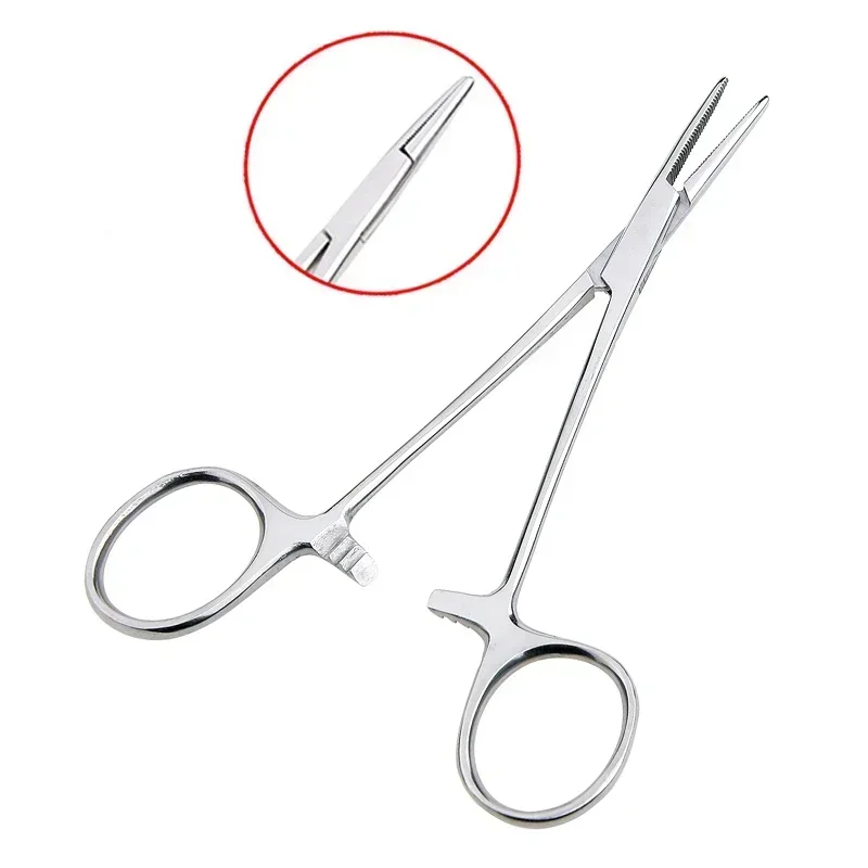 Hämostatische Pinzette Clip Schere Hämostat Arter Chirurgische Schröpfen Klemmen Angeln Schere Haustier Feder Picking Clips – Detail 3