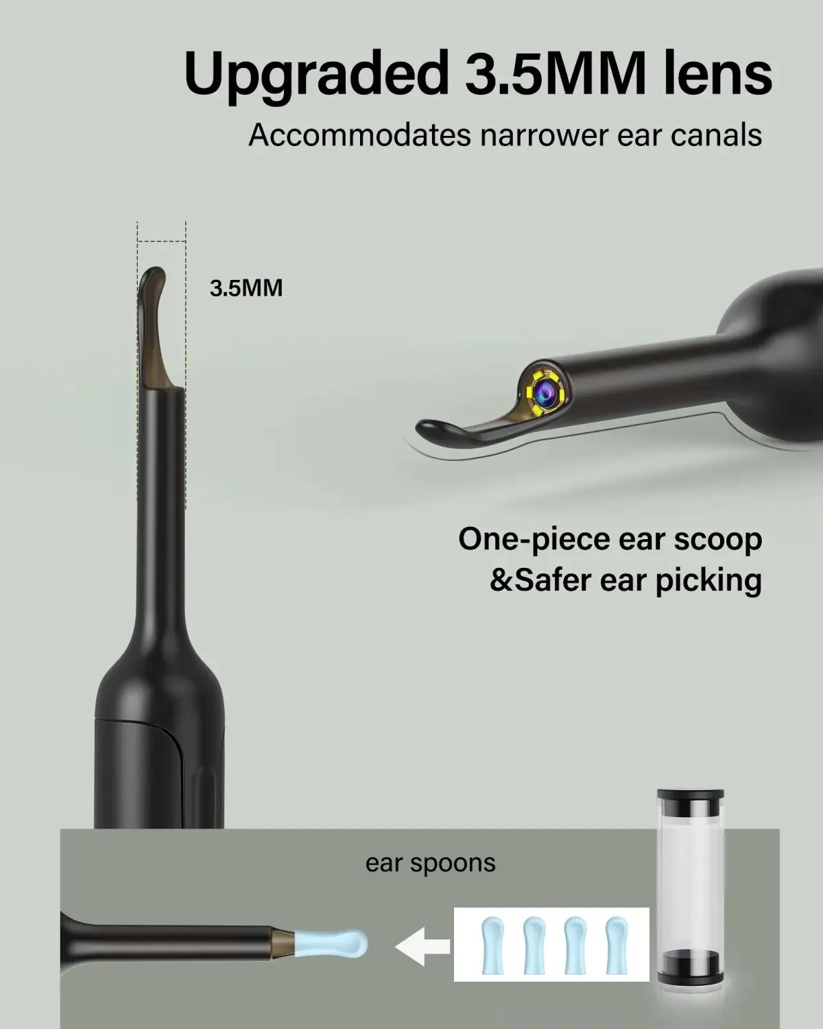 Description Picture 3 of item"Ear Cleaner Bebird X0 Wax Remover Tool Smart Visual Sticks Otoscope 1080P HD Earpick Endoscope Earring Personal Health Care"