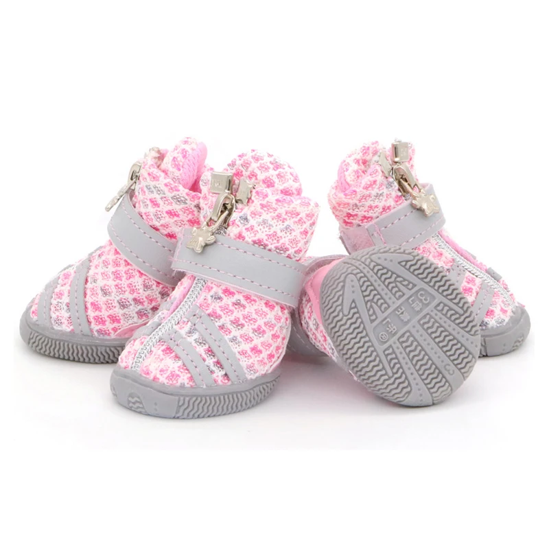 

Mesh Fabric Dog Shoes For Small Dogs Comfortable Breathable Non Slip Pet Sneaker Walking Running Puppy Cat Shoeses Boots