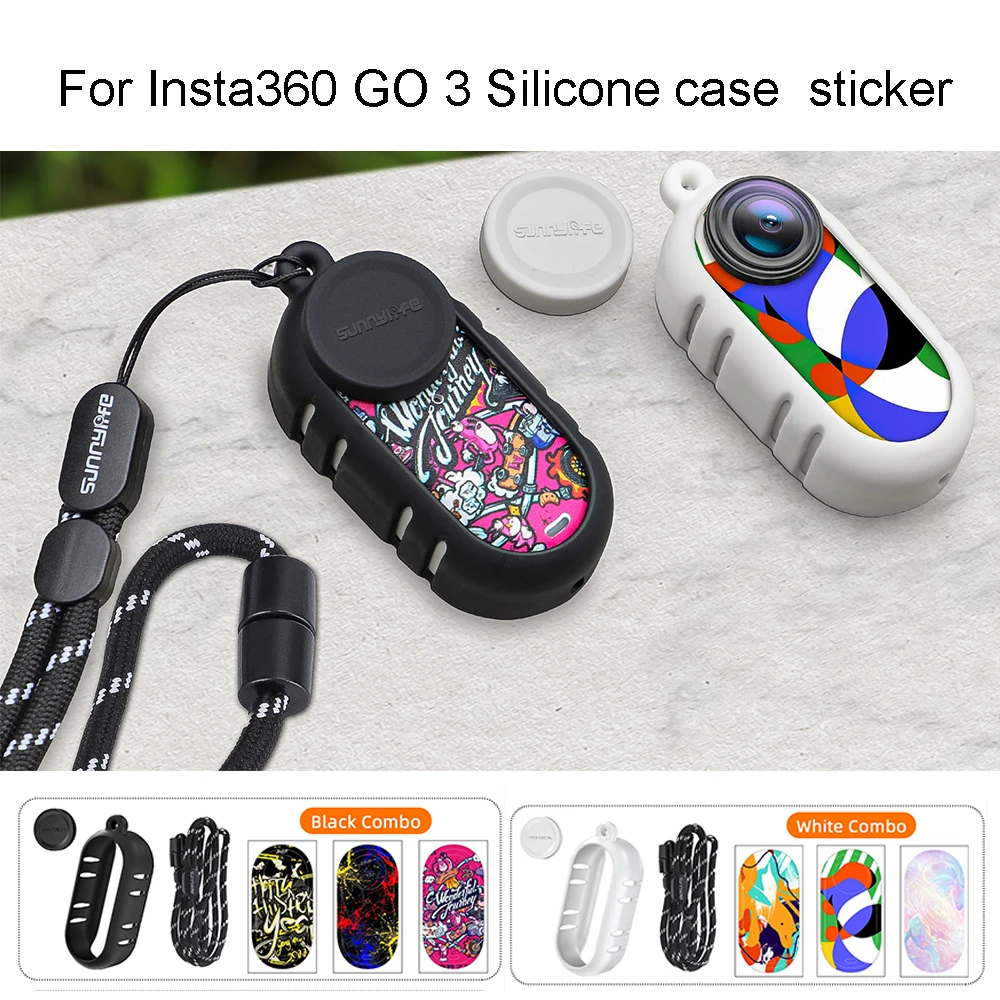 

For Insta360 GO 3 Silicone Cover Sticker Color Decorative Accessories For Insta360 GO 3 Lens Protector