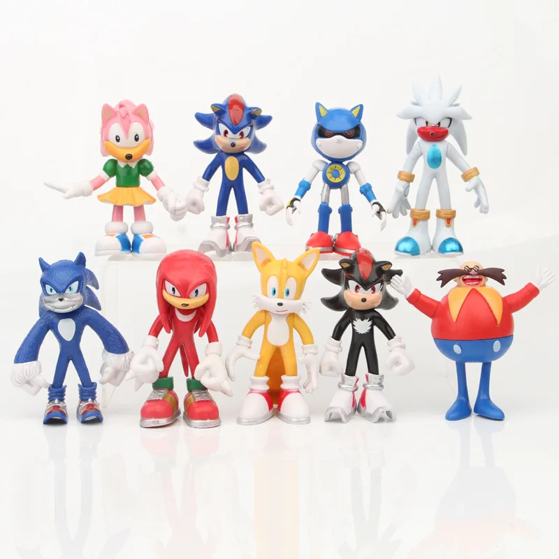 Figuras de para niños, muñecos de PVC de personajes de Shadow Tails, juguetes de animales, 9 unidades por Set - AliExpress