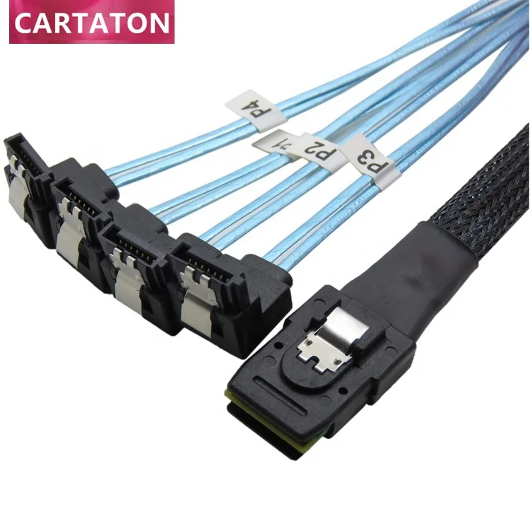 

Внутренний mini SAS 36PIN(SFF8087) на 4 * SATA 7PIN с защелкой, прямоугольные разрывные кабели
