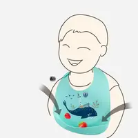 Waterproof Baby Bibs Baby Stuff Cute Solid Printed Kids Bib Girl Boy Adjustable Soft Silicone Bib Baby Feeding Stuff 2