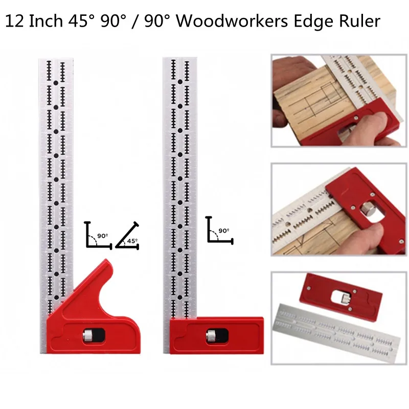 VILLCASE 2pcs 180 Carpentry Ruler Hand Tools Digital