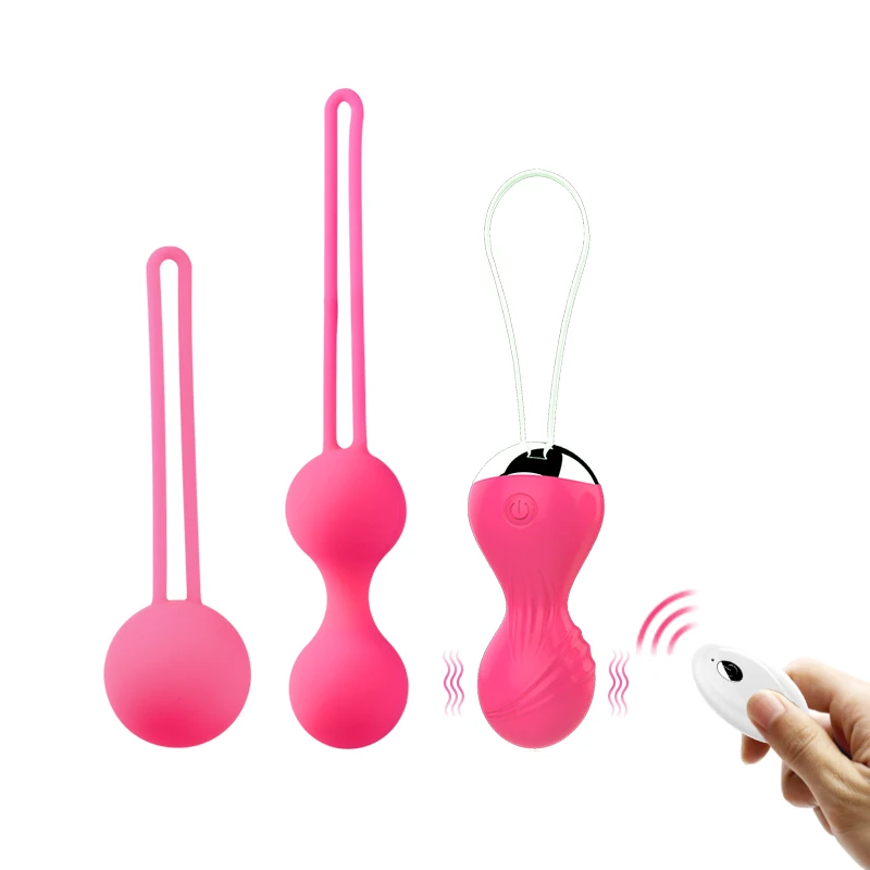3/4pcs Kegel Vagina Balls Vibrator Wireless Remote Silicone Dumbbell Shrink Exercise Vibrating Eggs Sex Toys For Women Massager