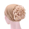 1 Pc Women Flower  Hair Bands Hat Turban Hair Accessories Elastic Cloth Chemo Beanie Ladies Muslim Solid Hair Loss Scarf Cap 2
