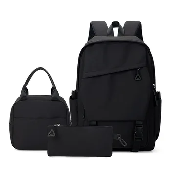 Set di Tre Pezzi di Zaini Scolastici alla Moda per Studenti, Zaini Unisex per il Campus, Zaini da Viaggio Trendy