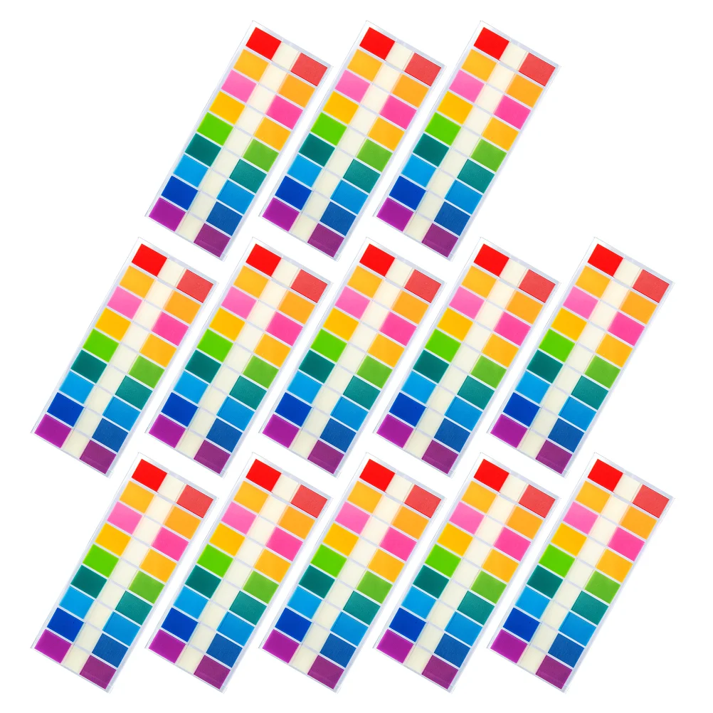 900 Pcs Fluorescence Index Sticker Student Labels Stickers Colored Dots Pvc Page Tabs