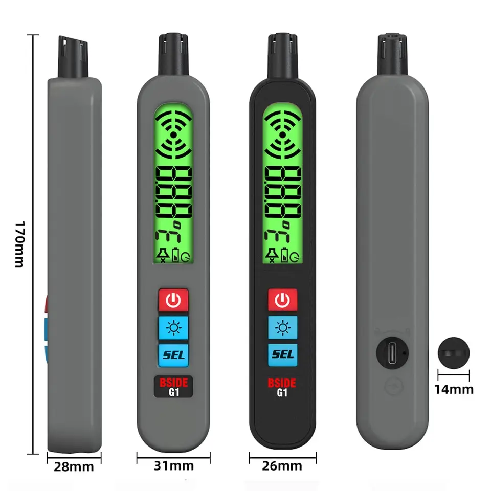 Gas Detector 1Set Portable Charging Model for Natural Gas Coal Leakage Alarm
