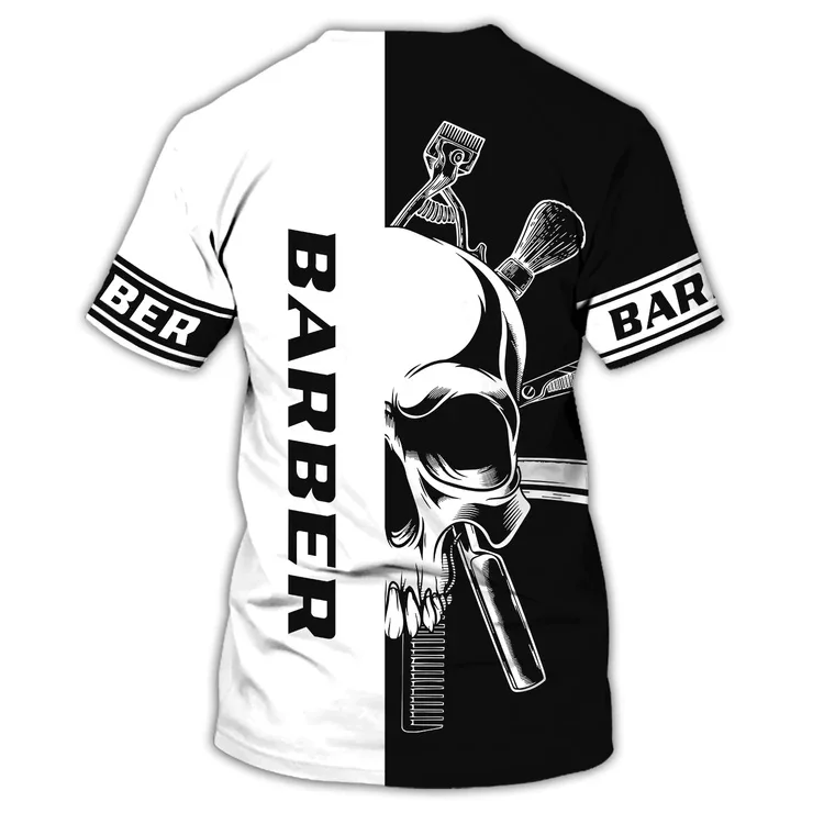 PLstar Cosmos Personalisierter Name Barber 3D-gedrucktes Sommer-Herren-T-Shirt, Geschenk für Friseur, Unisex, lässige Kurzarm-Tops DW71 – Detail 14