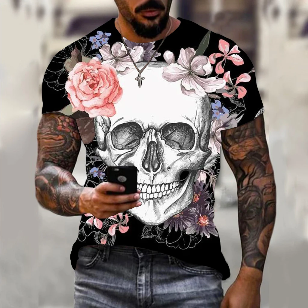 

2022 Men New Fashion Summer Breathable T-shirt 3D Print T-shirts Men T-shirts High Quality Short-sleeved T-shirt