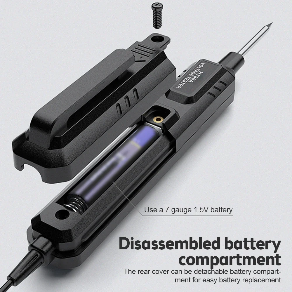 DC/AC Voltage Detector Car Fault Maintenance Circuit Test Pen Digital Display Ba