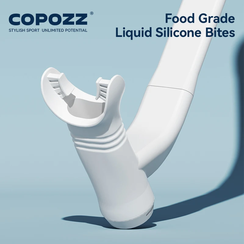 COPOZZ Front Head Swimming Training Snorkel Silicone Mouthpiece For Female Male Youth