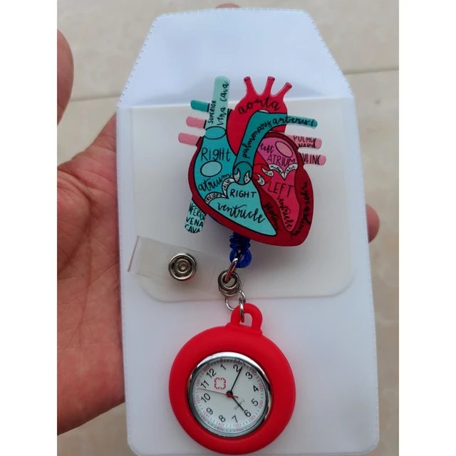 Anatomical Heart Diagram Retractable Badge Reel,Retractable Lovely Cartoon  Pattern Nurse Doctor Pocket Hang Clips Watches Colour - AliExpress