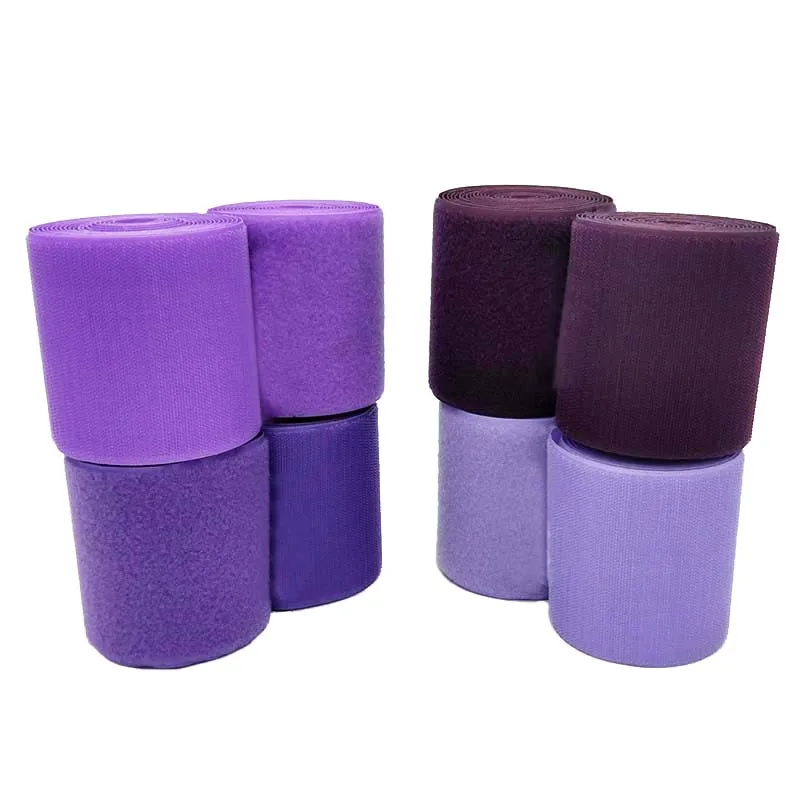 

10cm Purple Width nylon no self adhesive tape hook loop fastener tape sewing Accessories sticker strip clothing stick tape