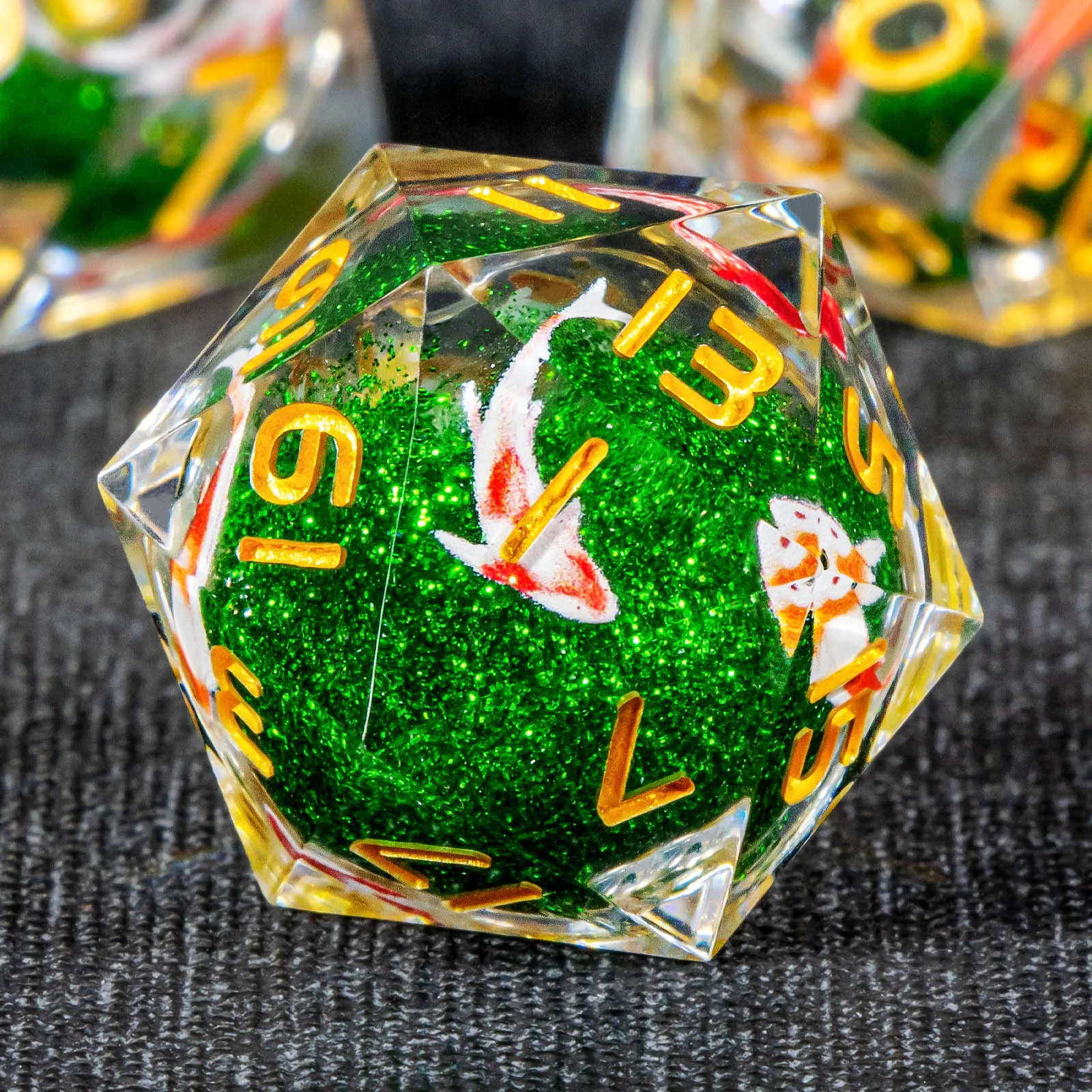 DND 주사위 세트 D&D, 액체 코어 날카로운 모서리 주사위 세트 던전 앤 드래곤, RPG 다면체 레진 주사위 세트 (롤 플레잉 게임용)