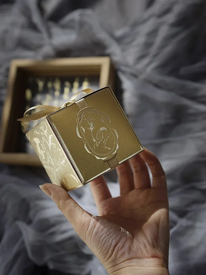 Tulpen-Blumen-Süßigkeitenbox, Geschenkbox aus Karton, Geschenkverpackungsbox, kleine Geschenkbox für Hochzeit, Geburtstag, Babyparty, Partydekoration – Detail 4