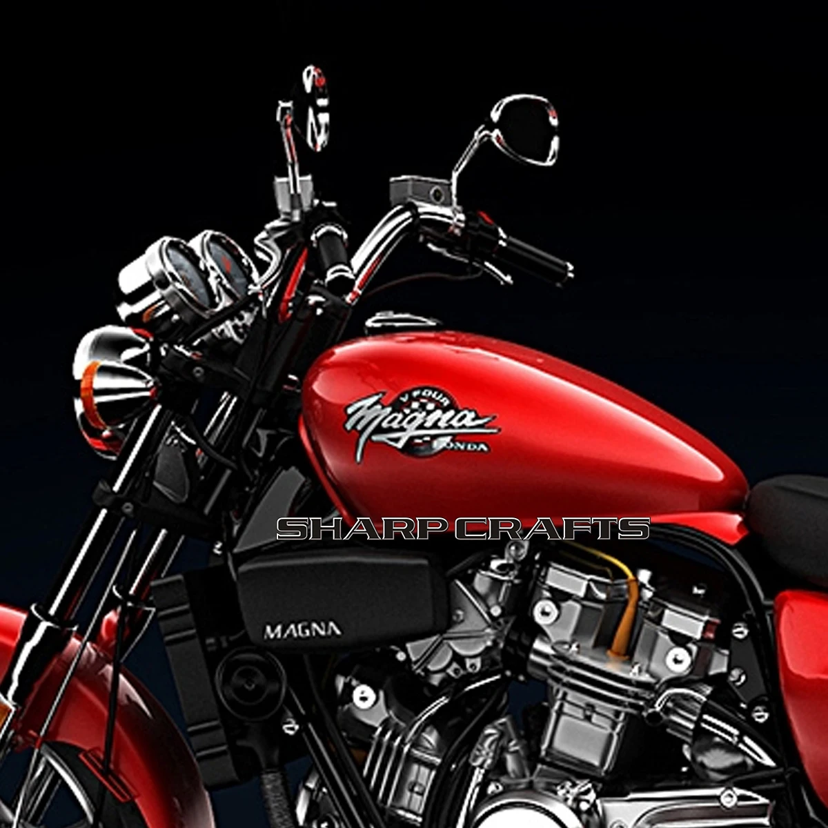 Motorcycle Applique Gas Fuel Tank Decals Stickers For Honda Magna