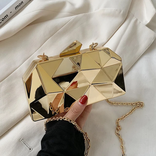 Turn Heads with the Confident Queen Gold Box Clutch 2
