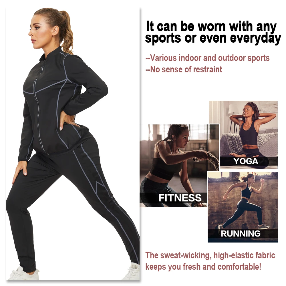 Velssut Sauna Pants for Women Sweat Slimming Trousers Weight Loss Leggings Ladies Fitness Panty Ladies Body Shaper Workout Sport