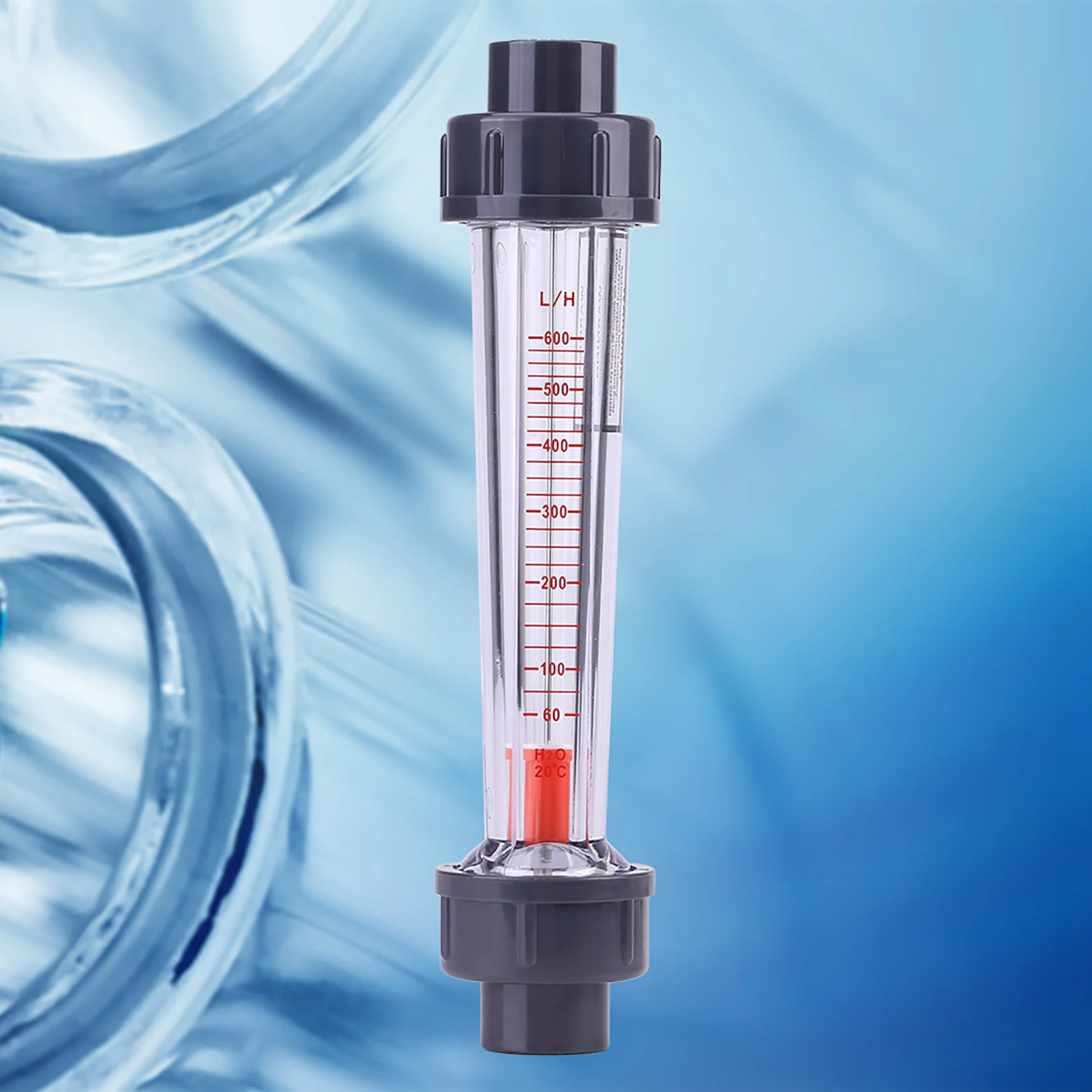 Water Flow Meter 60‑600L/H Plastic Tube Liquid Water Rotameter LZS‑15D Flow Meter